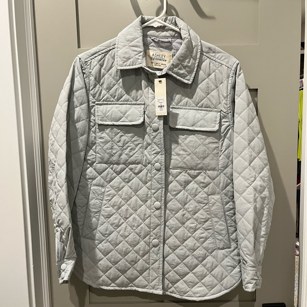 Francesca's Collections Quilted Gray Jacket
